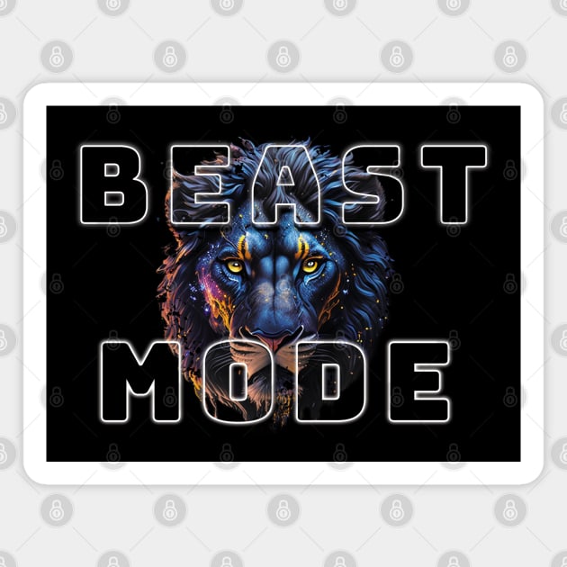 Beast Mode Gym Motivation Lion Magnet by Marvinor